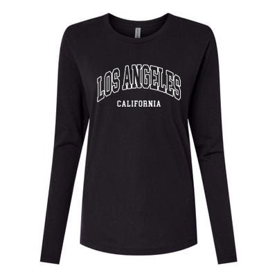 Los Angeles California Throwback Design Classic Womens Cotton Relaxed Long Sleeve T-Shirt