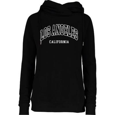 Los Angeles California Throwback Design Classic Womens Funnel Neck Pullover Hood