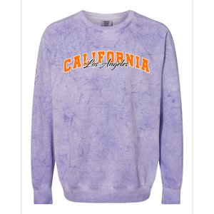 Los Angeles California Sporty Logo Colorblast Crewneck Sweatshirt