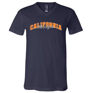 Los Angeles California Sporty Logo V-Neck T-Shirt