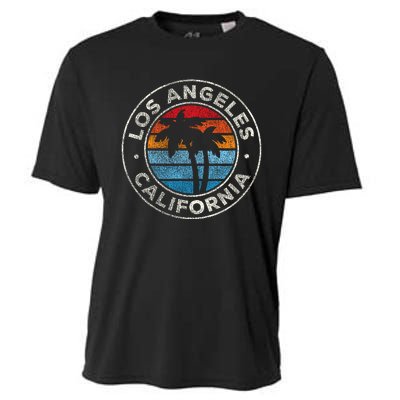 Los Angeles California Ca Vintage Graphic Retro 70s Cooling Performance Crew T-Shirt