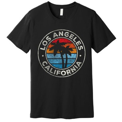 Los Angeles California Ca Vintage Graphic Retro 70s Premium T-Shirt