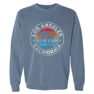 Los Angeles California Ca Vintage Graphic Retro 70s Garment-Dyed Sweatshirt