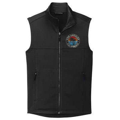 Los Angeles California Ca Vintage Graphic Retro 70s Collective Smooth Fleece Vest