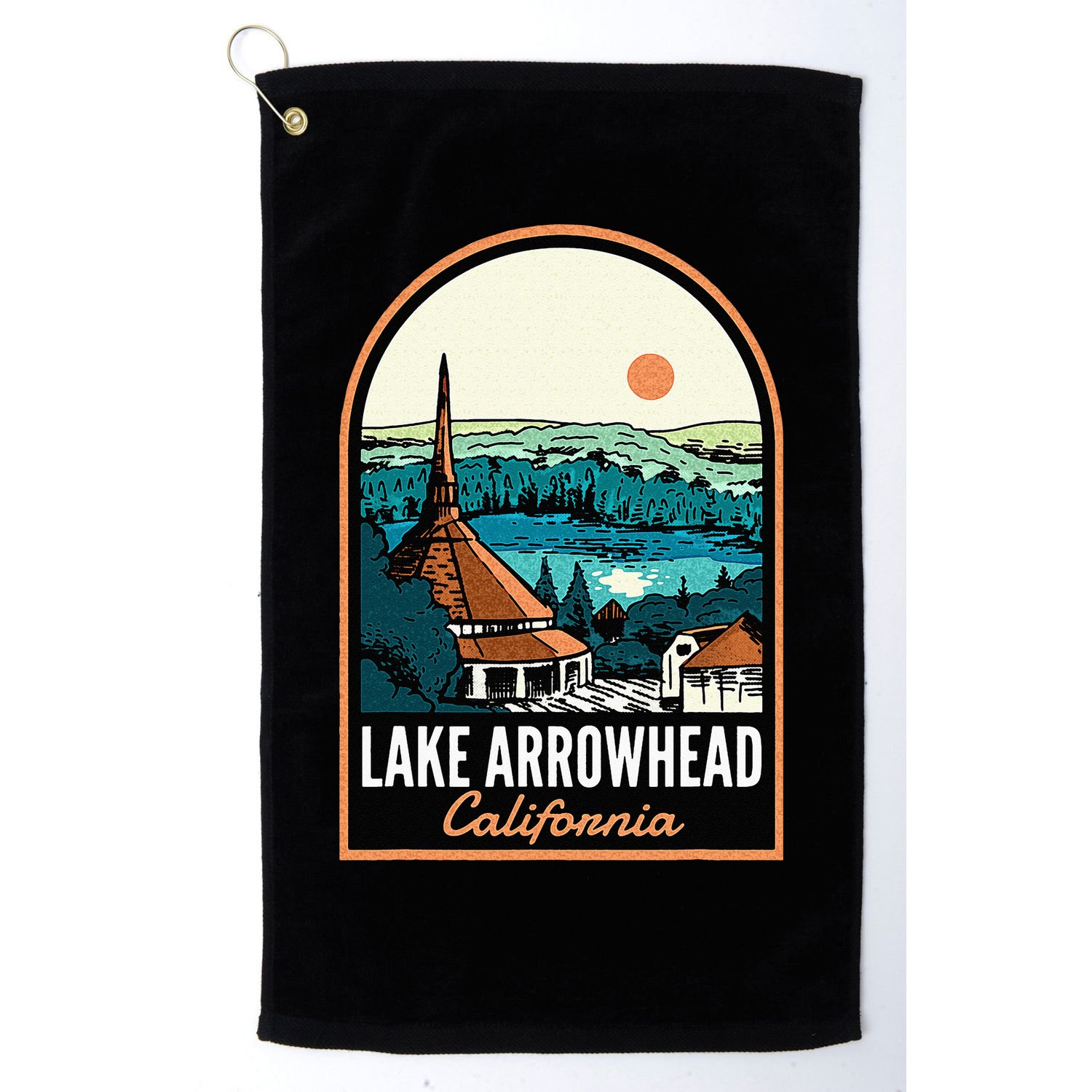 Lake Arrowhead California Vintage Golf Towel