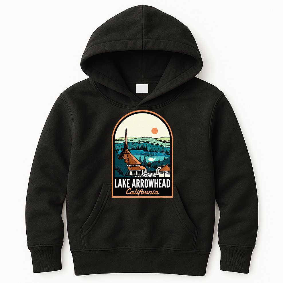 Lake Arrowhead California Vintage Kids Hoodie