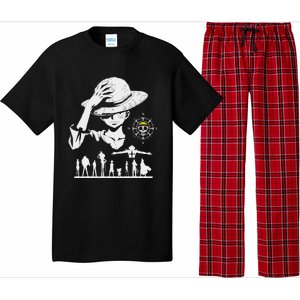 Legendary Adventure Crew Fun Silhouette King Of Pirate Anime Pajama Set