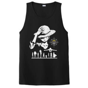 Legendary Adventure Crew Fun Silhouette King Of Pirate Anime PosiCharge Competitor Tank