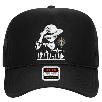 Legendary Adventure Crew Fun Silhouette King Of Pirate Anime Trucker Hat