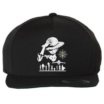 Legendary Adventure Crew Fun Silhouette King Of Pirate Anime Wool Snapback Cap