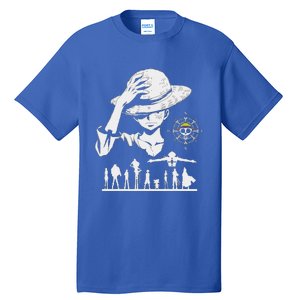 Legendary Adventure Crew Fun Silhouette King Of Pirate Anime Tall T-Shirt