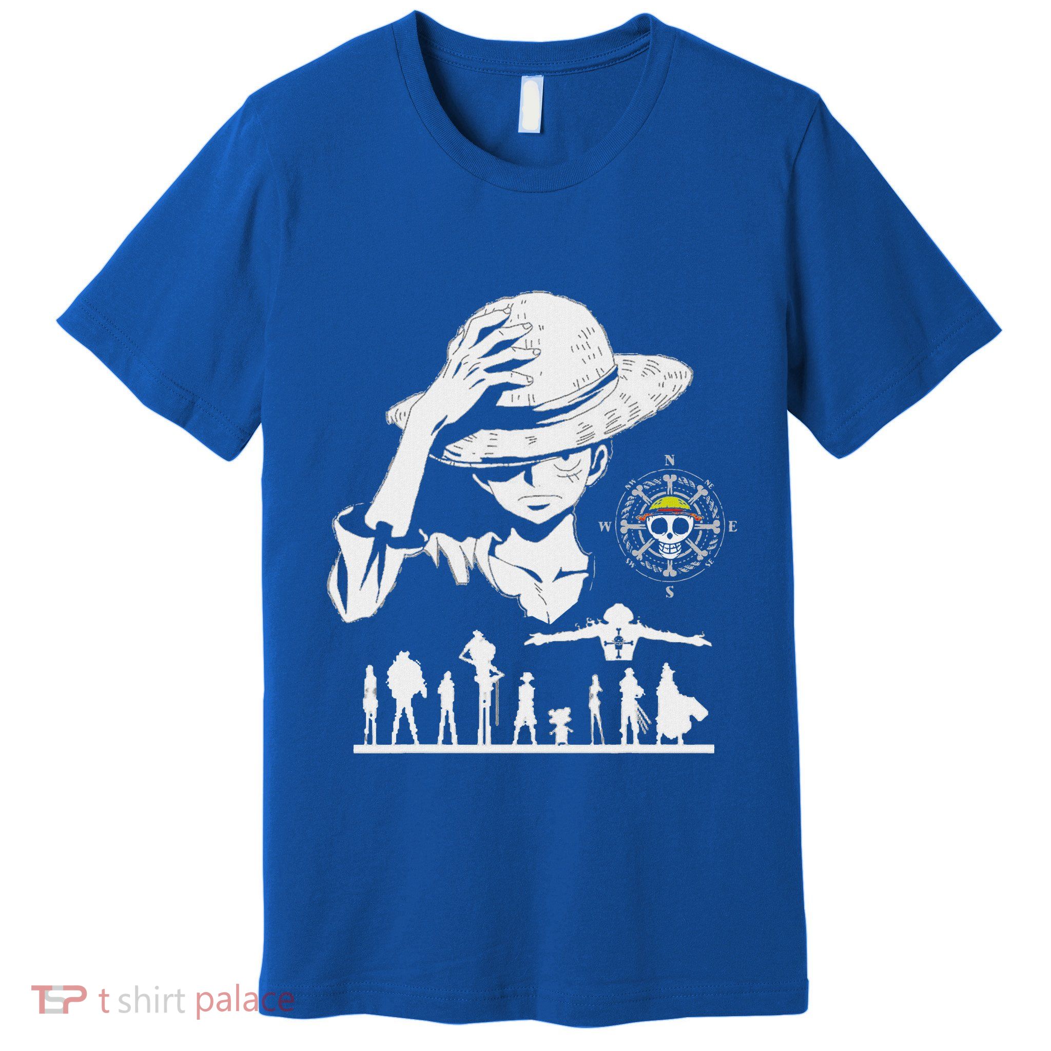 Legendary Adventure Crew Fun Silhouette King Of Pirate Anime Premium T-Shirt
