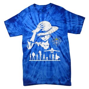 Legendary Adventure Crew Fun Silhouette King Of Pirate Anime Tie-Dye T-Shirt