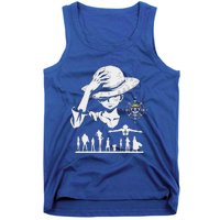 Legendary Adventure Crew Fun Silhouette King Of Pirate Anime Tank Top