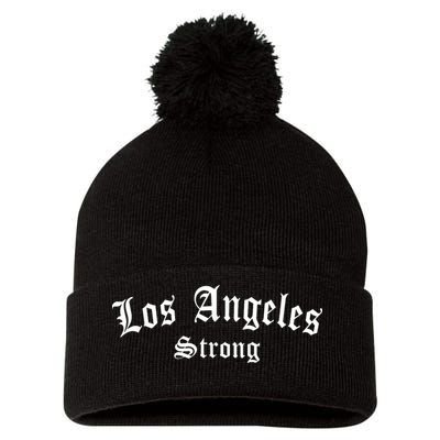 Los Angeles California Vintage We Stand La Strong Pom Pom 12in Knit Beanie