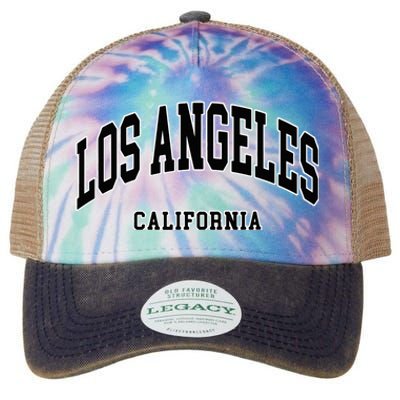 Los Angeles California Throwback Design Classic Legacy Tie Dye Trucker Hat