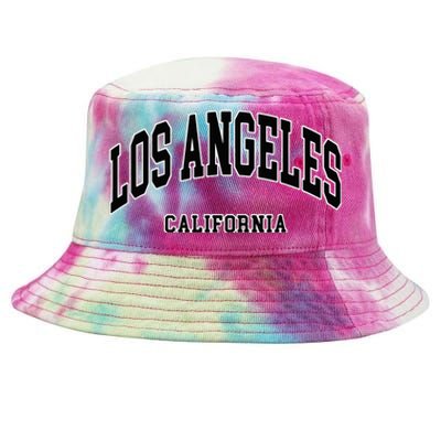 Los Angeles California Throwback Design Classic Tie-Dyed Bucket Hat