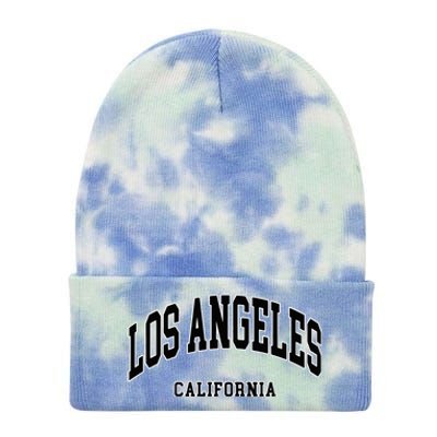 Los Angeles California Throwback Design Classic Tie Dye 12in Knit Beanie