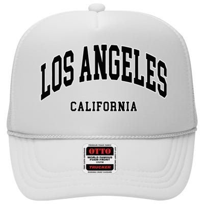 Los Angeles California Throwback Design Classic High Crown Mesh Back Trucker Hat