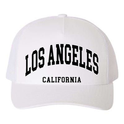 Los Angeles California Throwback Design Classic Yupoong Adult 5-Panel Trucker Hat