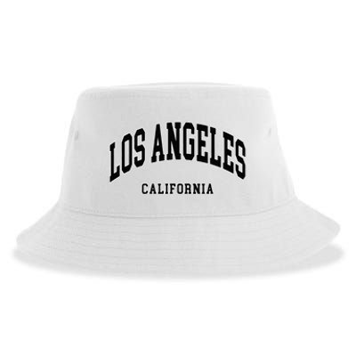 Los Angeles California Throwback Design Classic Sustainable Bucket Hat