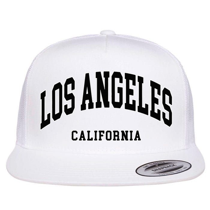 Los Angeles California Throwback Design Classic Flat Bill Trucker Hat