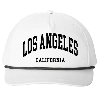 Los Angeles California Throwback Design Classic Snapback Five-Panel Rope Hat