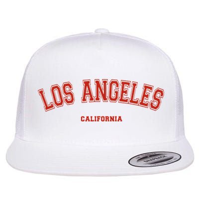 Los Angeles California CA Red Lette Flatbill Hat