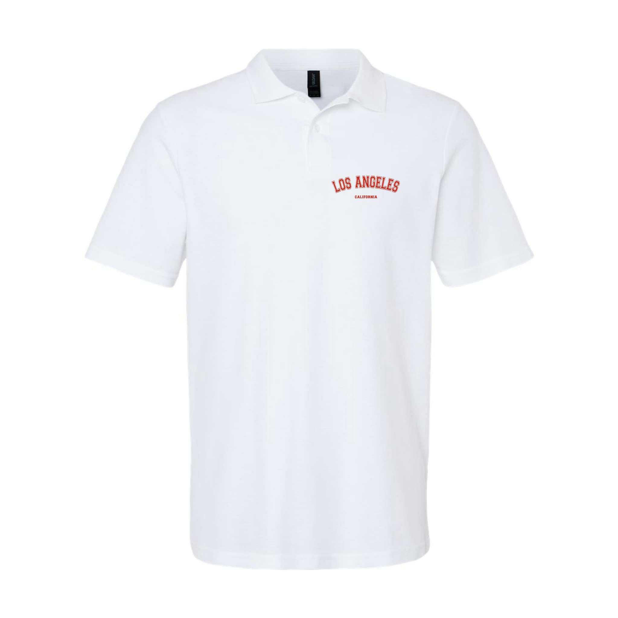 Los Angeles California CA Red Lette Polo