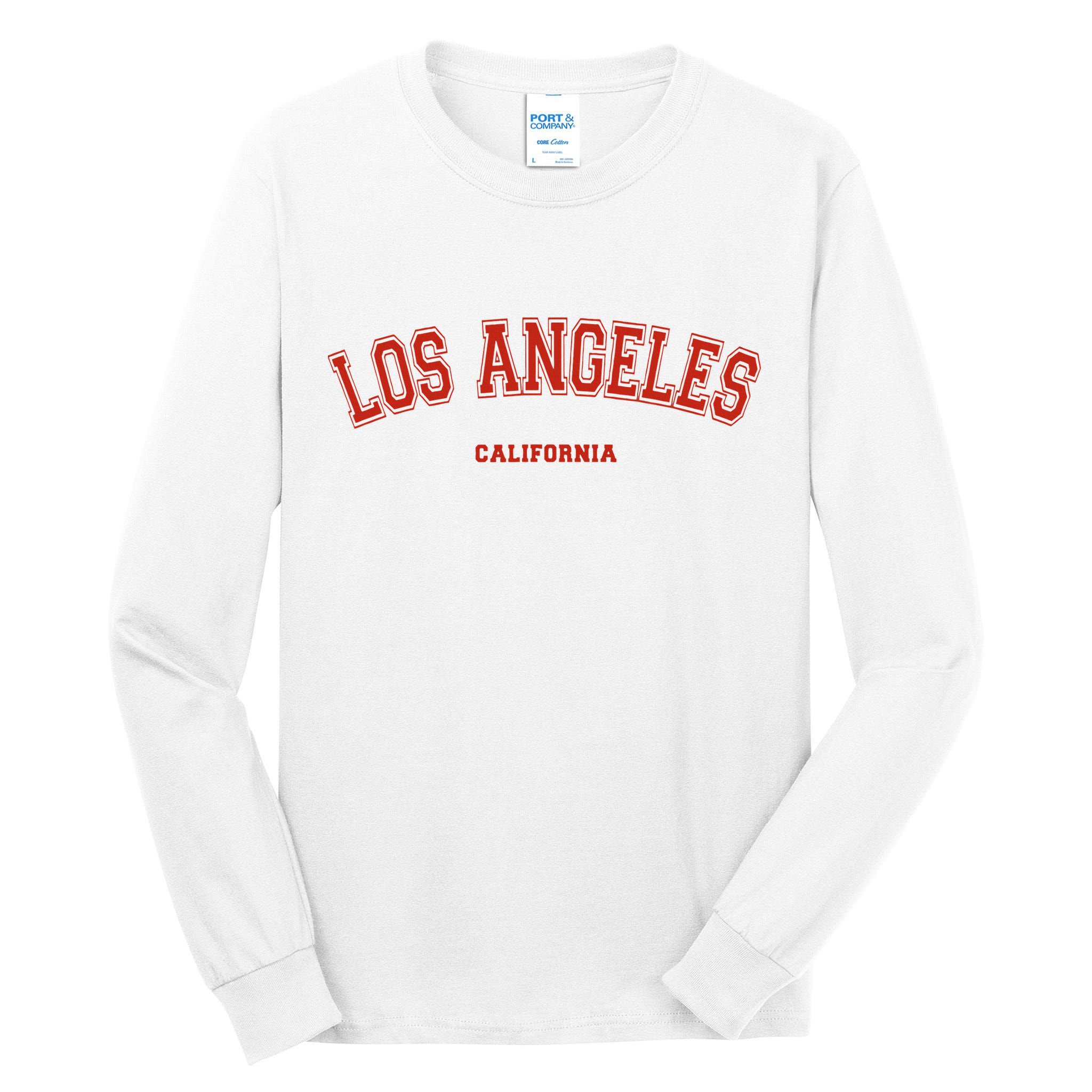 Los Angeles California CA Red Lette Tall Long Sleeve T-Shirt