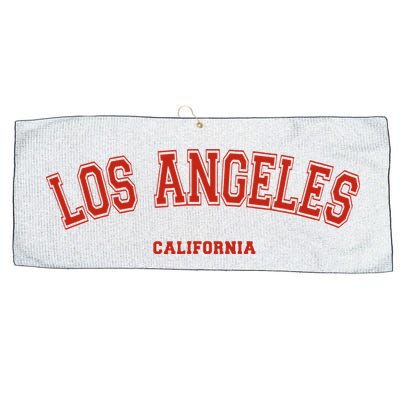 Los Angeles California CA Red Lette Large Microfiber Waffle Golf Towel