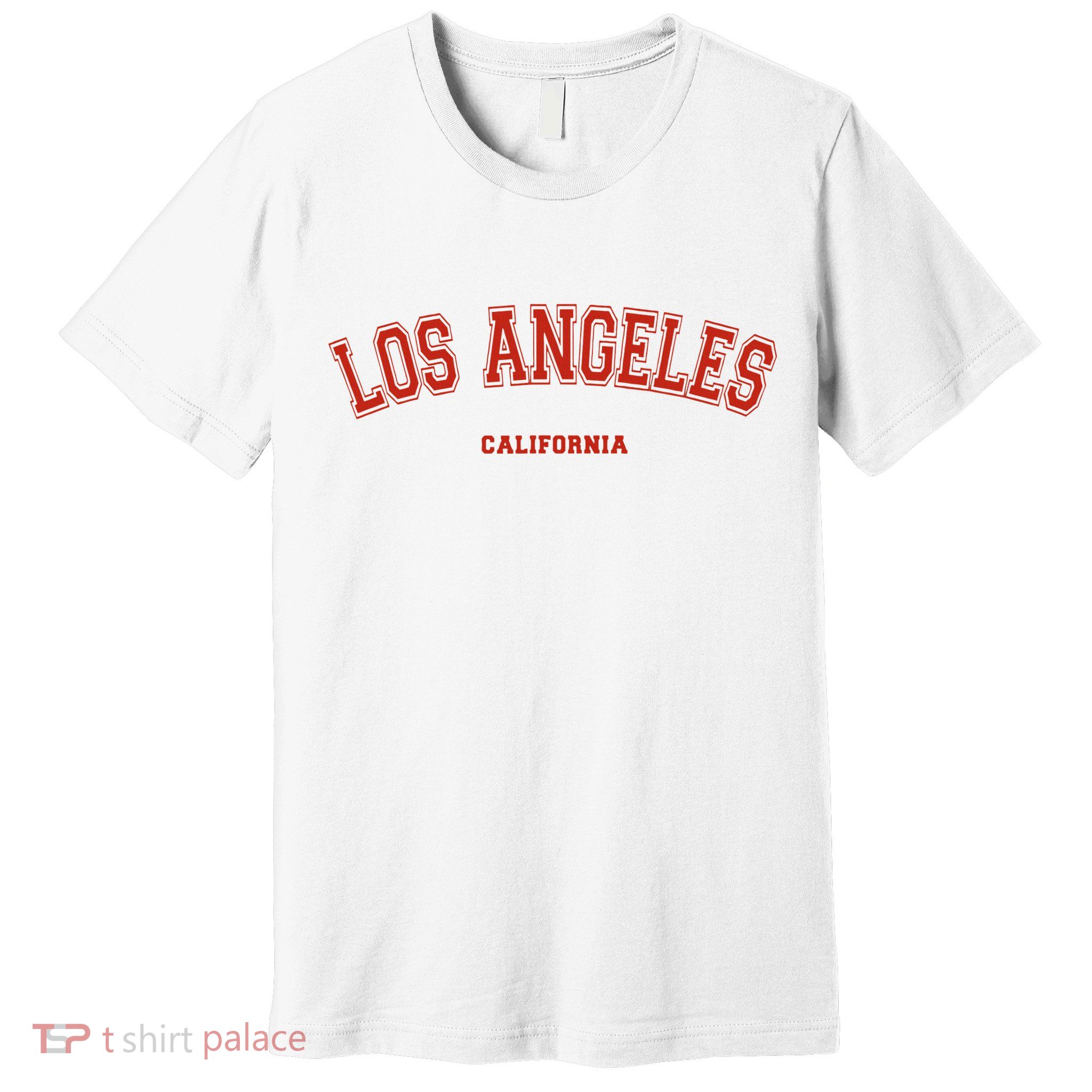 Los Angeles California CA Red Lette Premium T-Shirt