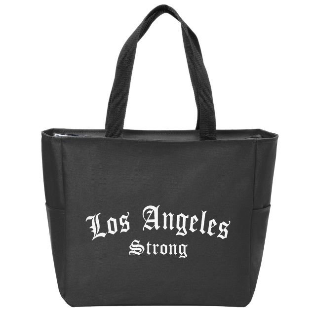 Los Angeles California Vintage We Stand La Strong Gift Zip Tote Bag