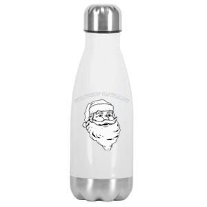 Leftist Anti Capitalist Santa Anarcho Communist Christmas  Stainless Steel Insulated Water Bottle