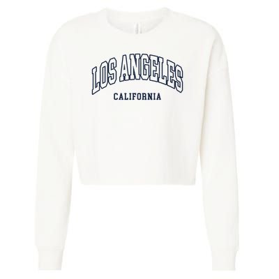 Los Angeles California Throwback Design Classic Cropped Pullover Crew