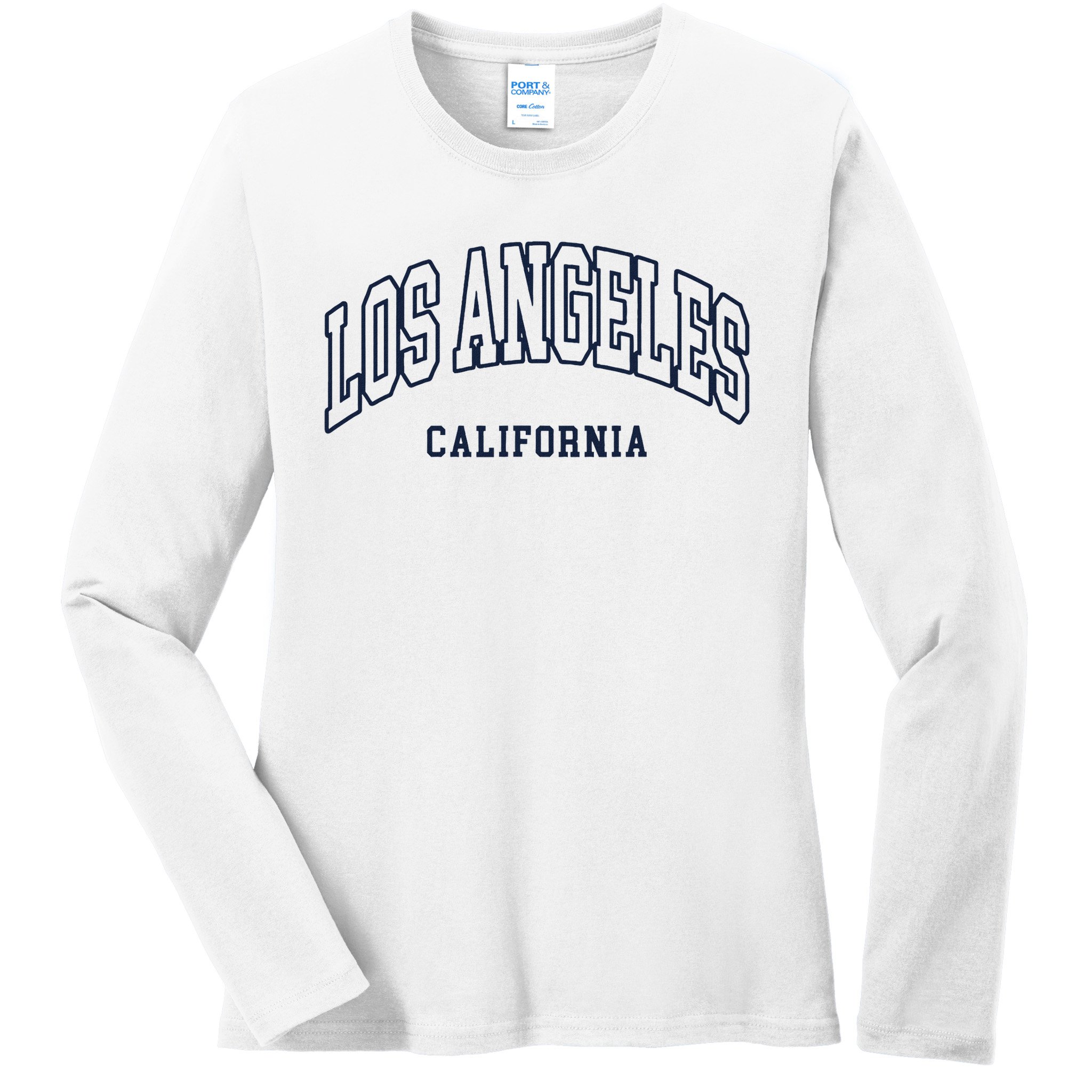 Los Angeles California Throwback Design Classic Ladies Long Sleeve Shirt