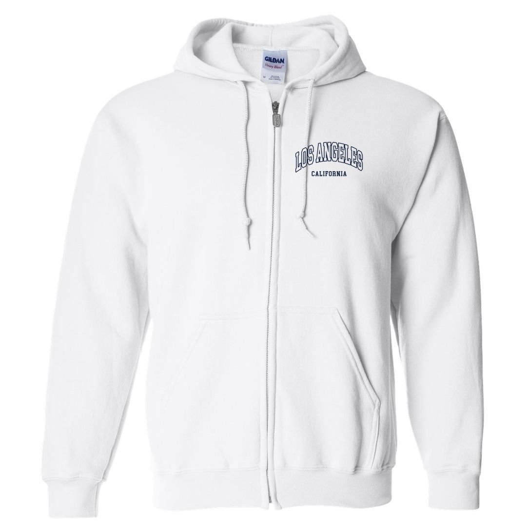 Los Angeles California Throwback Design Classic Full Zip Hoodie