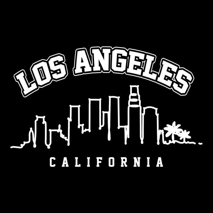 Los Angeles California City Skyline Retro Zip Tote Bag