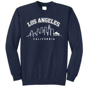 Los Angeles California City Skyline Retro Tall Sweatshirt