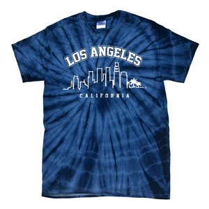 Los Angeles California City Skyline Retro Tie-Dye T-Shirt