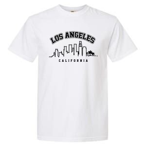 Los Angeles California City Skyline Retro Garment-Dyed Heavyweight T-Shirt