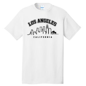 Los Angeles California City Skyline Retro Tall T-Shirt