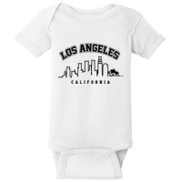 Los Angeles California City Skyline Retro Baby Bodysuit