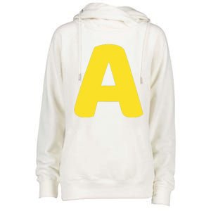 Letter A Christmas Thanksgiving Matching Halloween Costume Womens Funnel Neck Pullover Hood