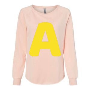 Letter A Christmas Thanksgiving Matching Halloween Costume Womens California Wash Sweatshirt