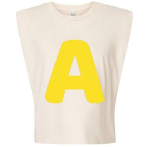 Letter A Christmas Thanksgiving Matching Halloween Costume Garment-Dyed Women's Muscle Tee