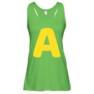 Letter A Christmas Thanksgiving Matching Halloween Costume Ladies Essential Flowy Tank