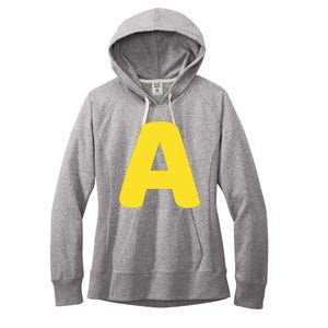 Letter A Christmas Thanksgiving Matching Halloween Costume Women's Fleece Hoodie