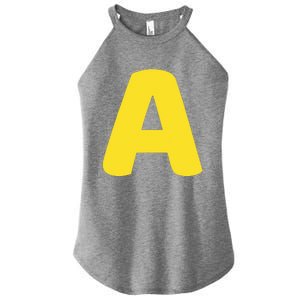 Letter A Christmas Thanksgiving Matching Halloween Costume Women's Perfect Tri Rocker Tank