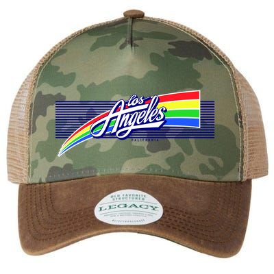 Los Angeles California Rainbow Logo Legacy Tie Dye Trucker Hat